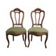 Paire de chaises en acajou époque Napoléon III fin XIXème