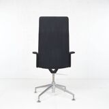 Conference chair, Brunner, with textile cover, black, chrome