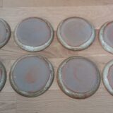 Dessert or cheese plates in Puisaye stoneware, Jean-Pierre Prud’homme