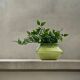 Vintage Ceramic Vase in Sage Green Bertoncello Handmade Decor, Italy, 1970s