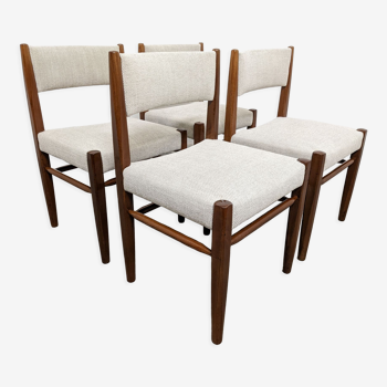 Série de 4 chaises danoises des années 60-70