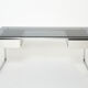 Desk stainless steel brushed gray smoked glass by Patrice Maffei for Kappa 1970