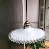 Opaline glass pendant light