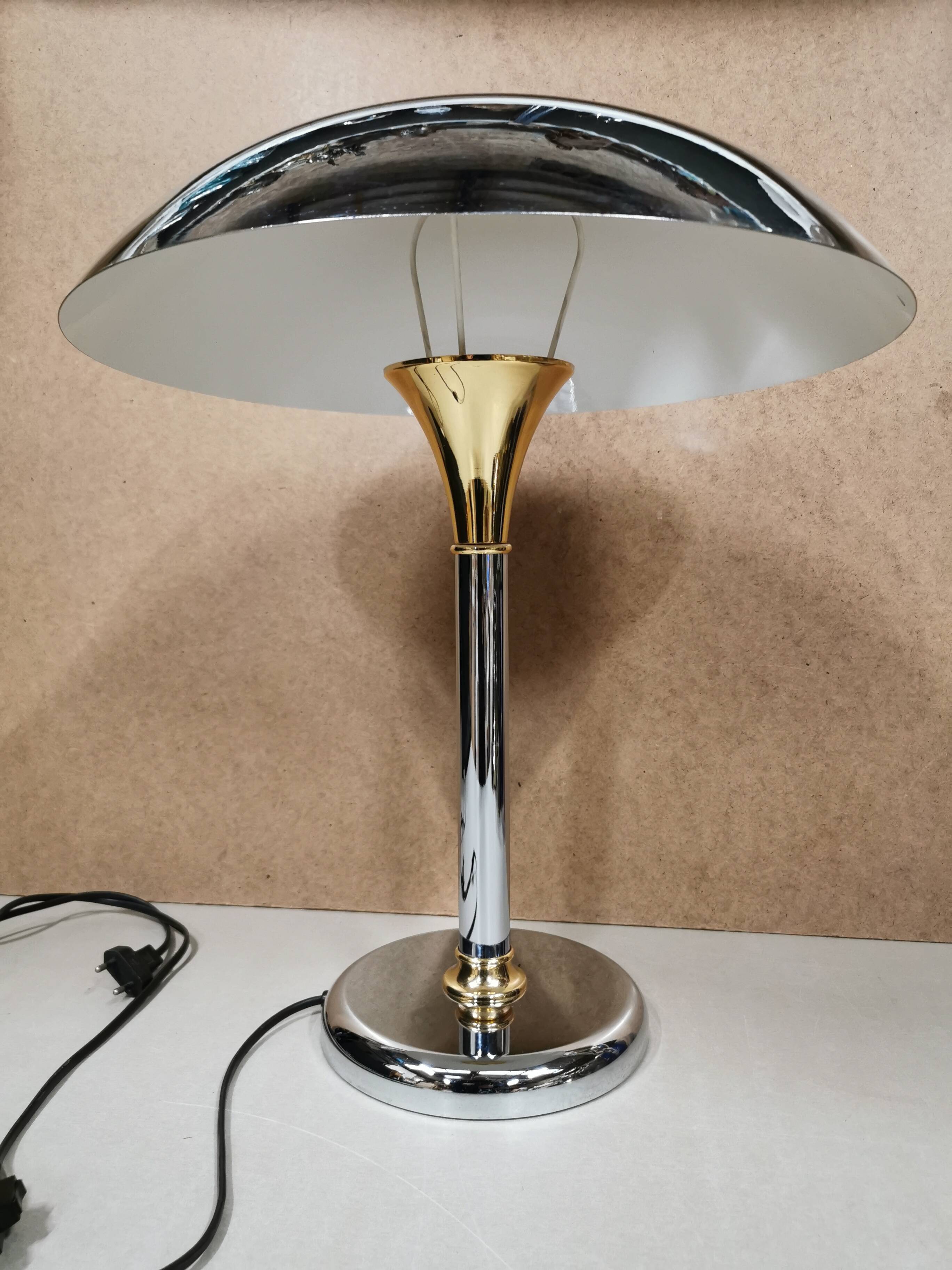 Swann Design Chrome Desk Lamp Vintage Mushroom Liner Lighting