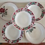 Lot 5 mismatched plates iron earth