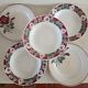Lot 5 mismatched plates iron earth