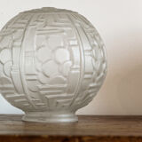 Molded glass globe, art deco