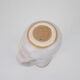 Signed white beige ceramic pitcher