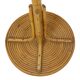 Rare Large Standing Coat Rack Rattan Brass Boho Style 185cm