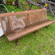 Banc de jardin de style industriel français en métal forgé