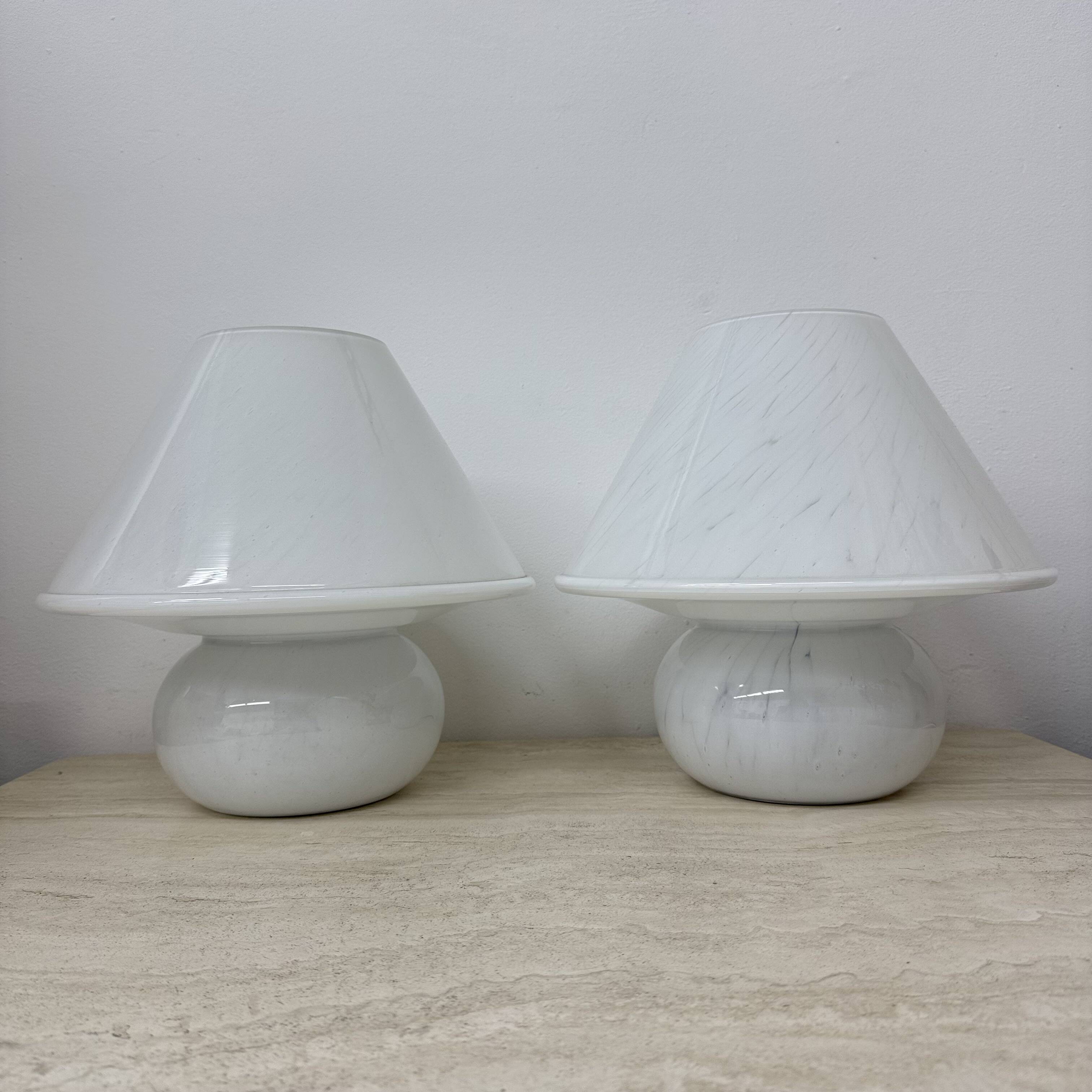Limburg Glashütte glass table lamp mushroom , 1970’s
