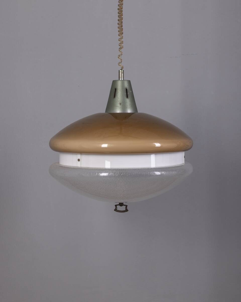 VINTAGE 1970S CHANDELIER IN TORTORA PLEXIGLASS, ITALIAN DESIGN