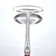 Lined blown crystal stemmed glass
