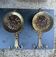 Pair of large solid brass coat hooks vintage Italy