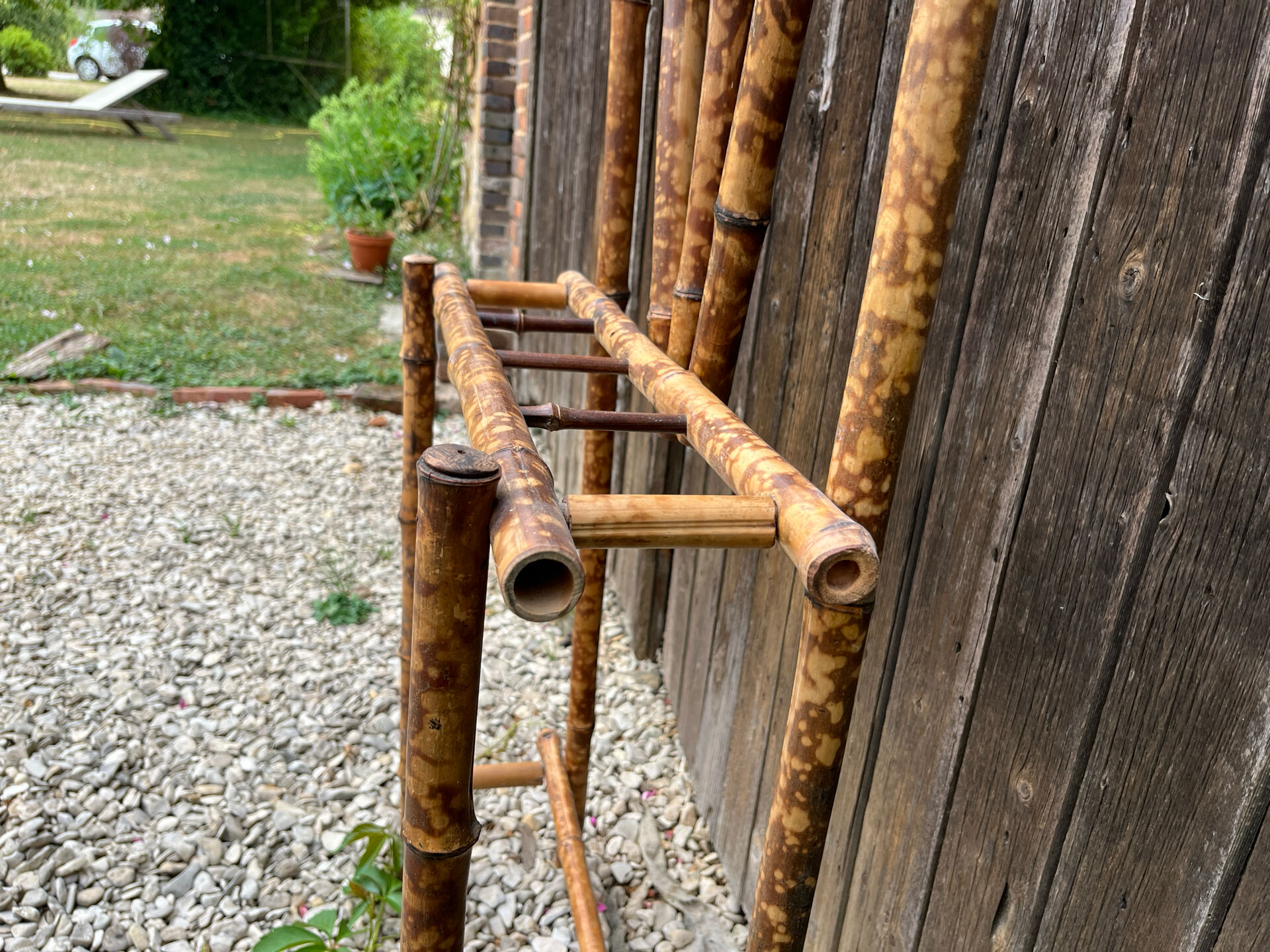 Vintage bamboo coat rack
