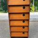 Scandinavian shoe storage cabinet in oak 1960