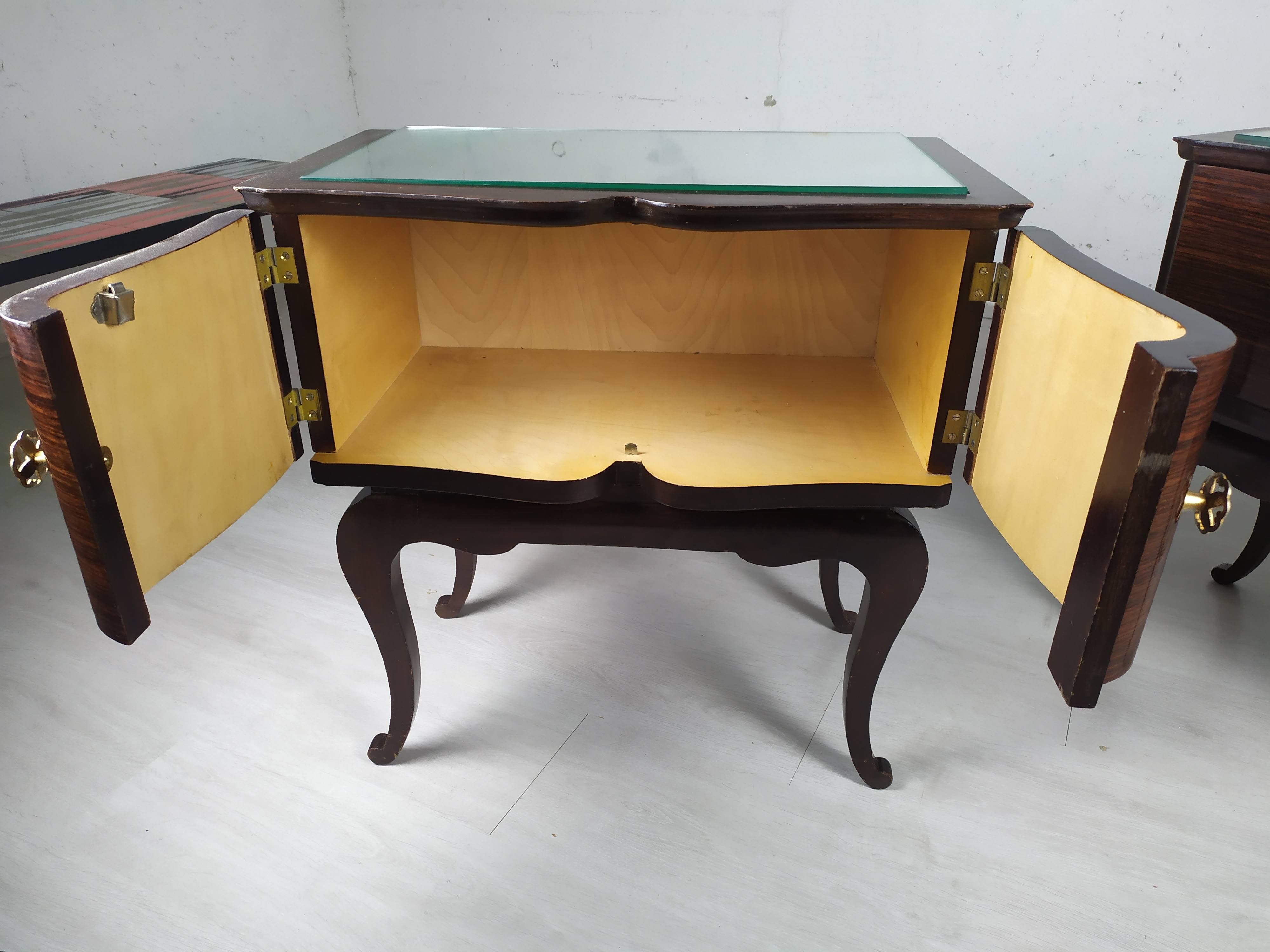 Pair of vintage bedsides