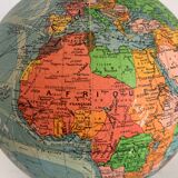 Vintage globe 1950 terrestrial Perrina glass - 19 cm