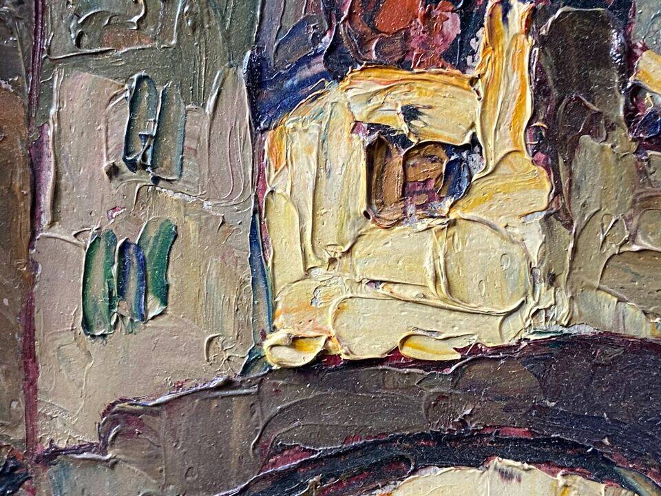 Painting signed Louis PASTOUR 1876-1948 View of the bridge of Sospel (Provence)