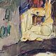 Painting signed Louis PASTOUR 1876-1948 View of the bridge of Sospel (Provence)