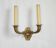 French Art Nouveau Bronze Double Candle Wall Sconce Fleur-de-Lys Detail