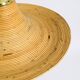 Beautiful, large Italian 1970s bright bamboo wood ceiling pendant lamp