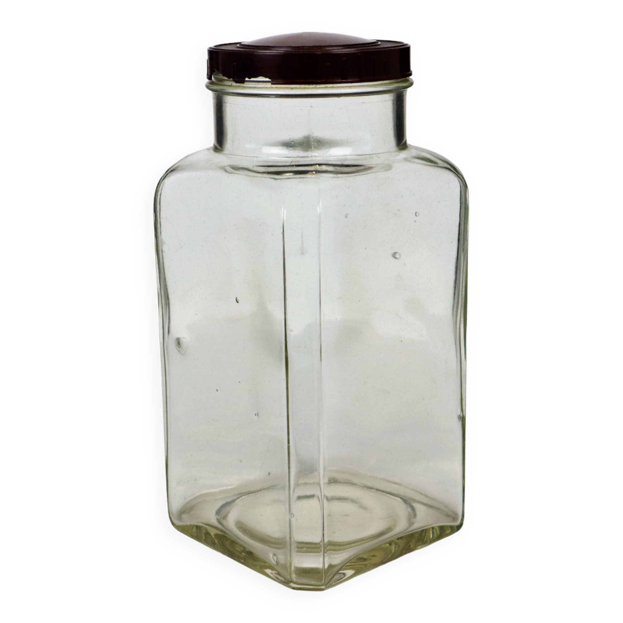 Glass candy jar