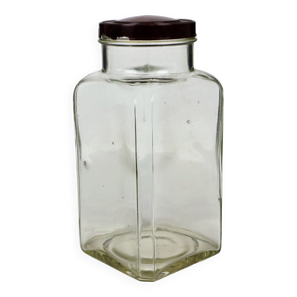 Glass candy jar