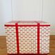 Coffre de rangement en scoubidou vintage 1960