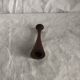 Vintage stained birch wood candle holder, Scandinavian design