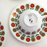 Set of 6 porcelain cups & saucers 1970'