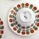 Set de 6 tasses & soucoupes porcelaine 1970'