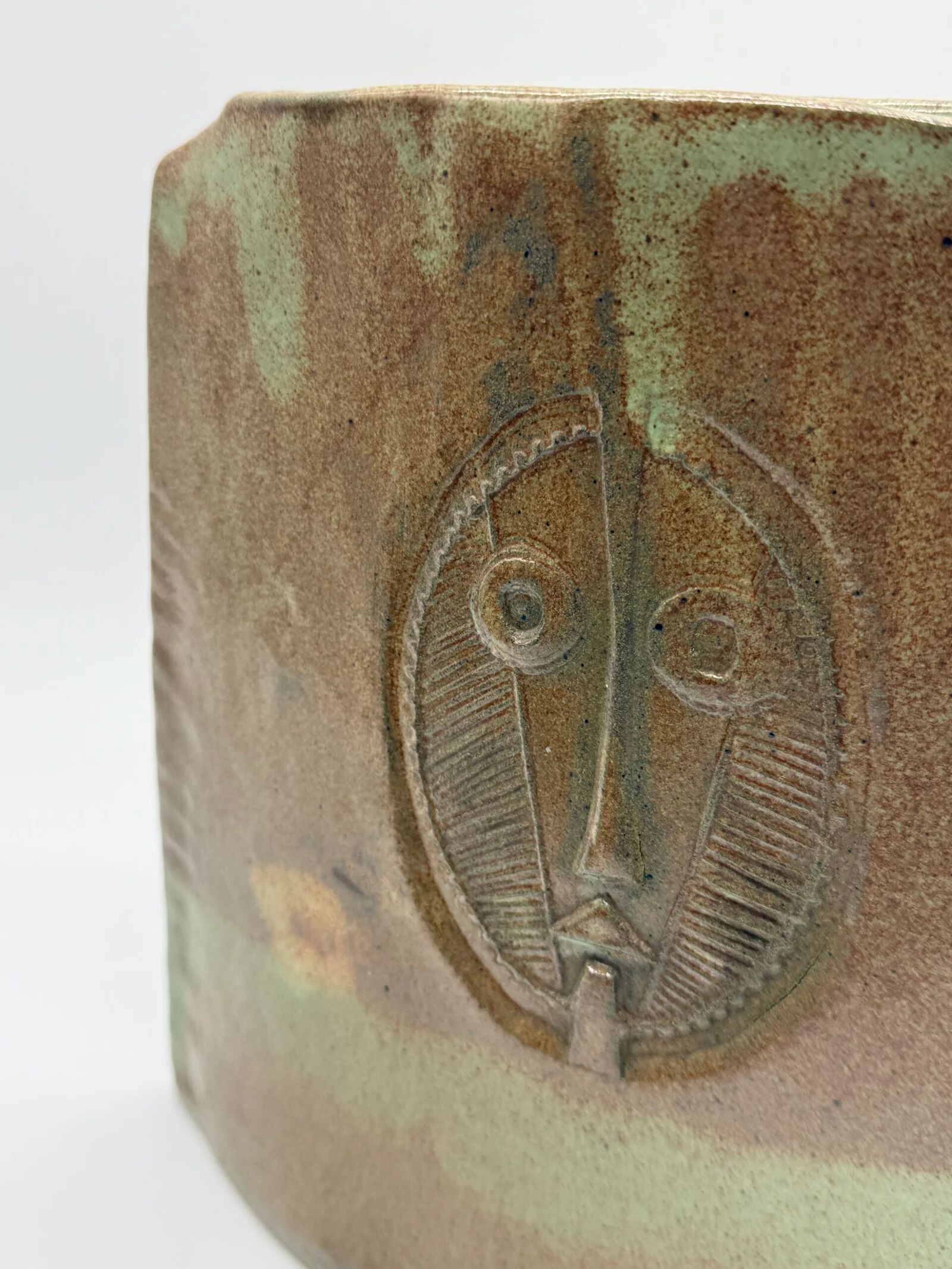 "Totem" vase signed by Anthony Pitot – unique piece, 1980s