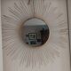 Vintage gold metal sun mirror – 70 cm