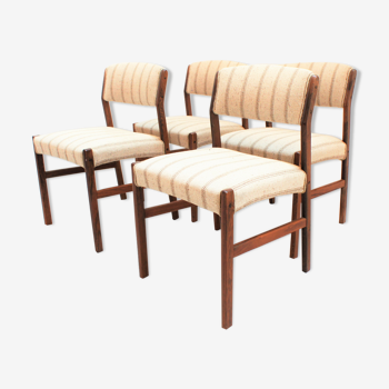 4 Scandinavian chairs in solid rosewood