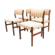 4 Scandinavian chairs in solid rosewood