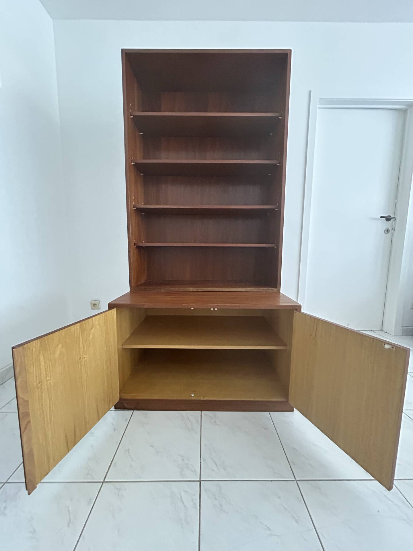 Vintage mid century modern bookcase Scandinavian style
