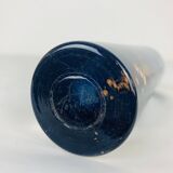 Vintage blue glass roller vase