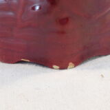 Pitcher vintage red slurry in faience of st clement with fruit