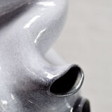 French ceramic glazed sculptural table lamp, 1970s