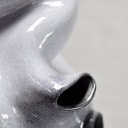 Lampe de table sculpturale émaillée en céramique française, années 1970