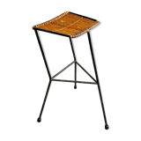 Rattan and Iron Bar Stool by Dennis Lennon, England, c.1950