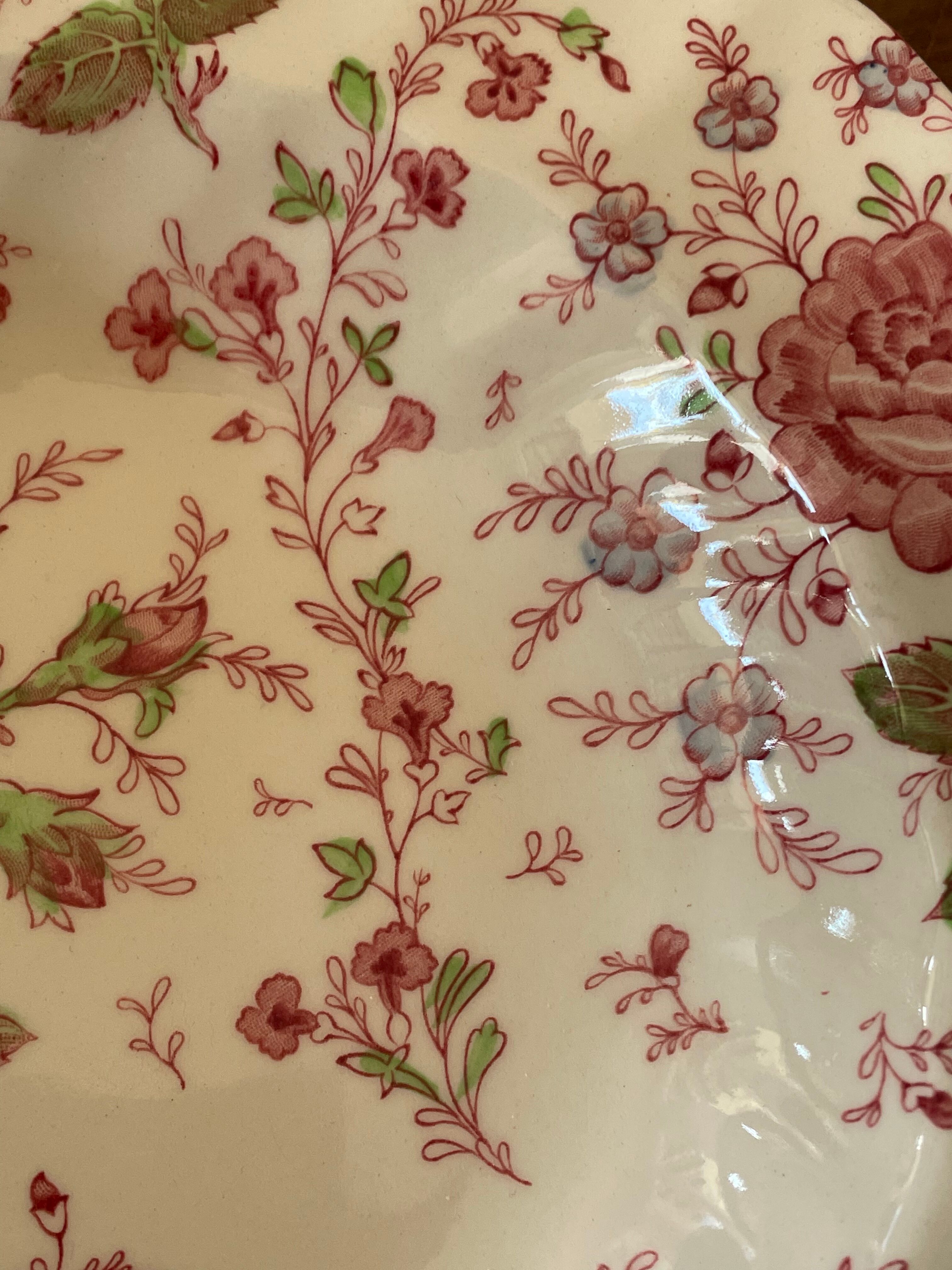 Lot de 4 assiettes creuses Rose chintz Johnson Bros Selency