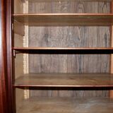 Large Empire library in solid mahogany, late nineteenth century