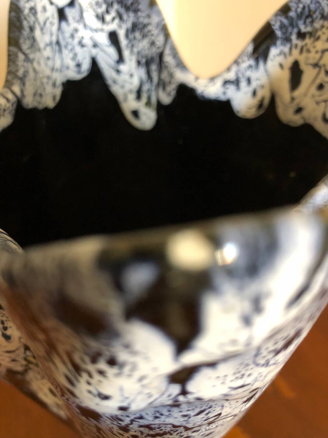 Flame stoneware ceramic vase