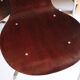 5 chaises style fourmi en contreplaqué moulé et métal chromé, esprit s