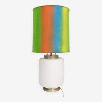 Lampe de table en verre blanc par Stilnovo avec trois options d'éclairage, Italie
