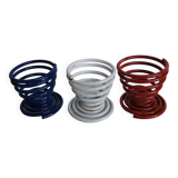 vintage colorful spiral egg cups