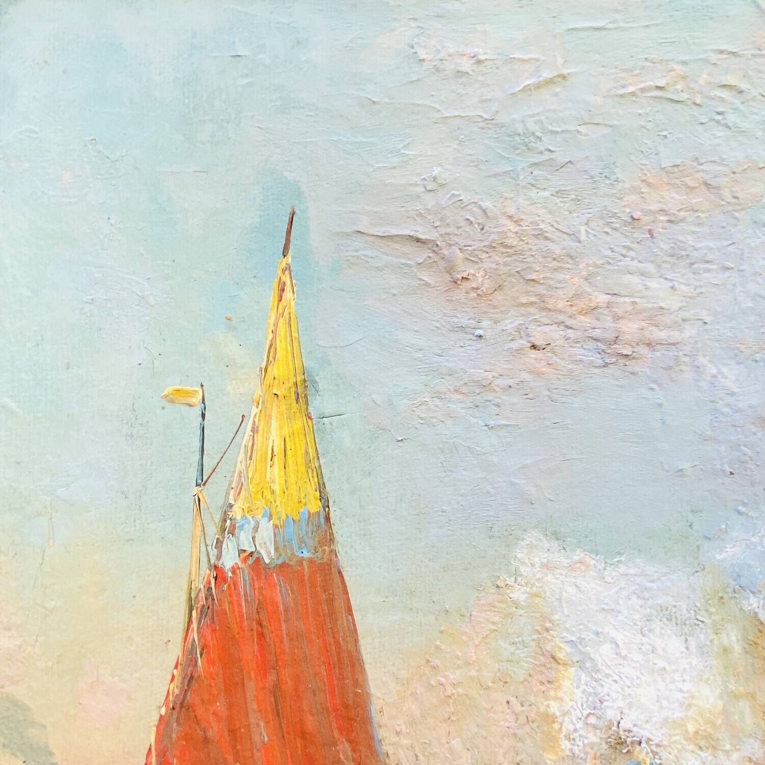 Early 20th century painting "The Fisherman in the Gulf of Venice"