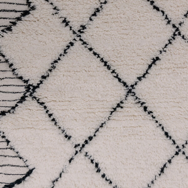 Tapis de couloir berbère losange noir 85x300 cm